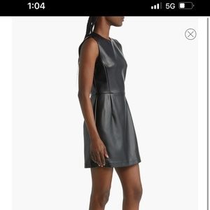 En Saison black leather dress